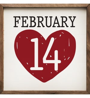 February 14th Heart White